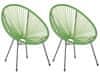 Sada 2 zelených ratanových židlí ACAPULCO II