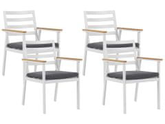 Beliani Sada 4 bílých zahradních židlí CAVOLI
