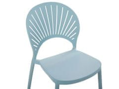 Beliani Sada 4 jídelních židlí modré OSTIA