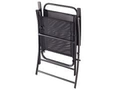 Beliani Sada 6 zahradních židlí černé ocelové skládací LIVO