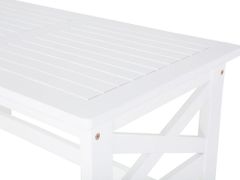 Beliani Bílý zahradní dřevěný stůl BALTIC