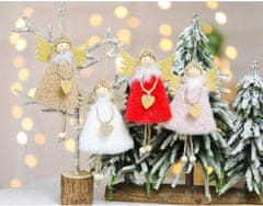 Korbi Závěsná vánoční dekorace anděl, Z5 bílá