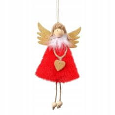 Korbi Závěsná vánoční dekorace anděl, Z5 červená