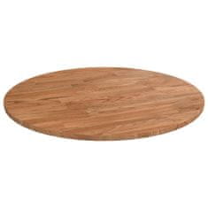 Greatstore Kulatá stolní deska světle hnědá Ø40x1,5cm ošetřený masivní dub