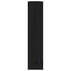 shumee Kryt na radiátor Černá 169x19x84 cm masivní borové dřevo
