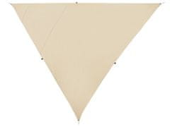 Beliani Stínící plachta ve tvaru trojúhelníku 300x300x300 cm béžová LUKKA