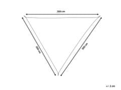 Beliani Stínící plachta ve tvaru trojúhelníku 300x300x300 cm béžová LUKKA