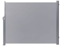 Beliani Zahradní boční markýza zatahovací 160 x 300 cm světle šedá DORIO