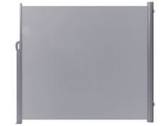 Beliani Zahradní boční markýza zatahovací 180 x 300 cm světle šedá DORIO