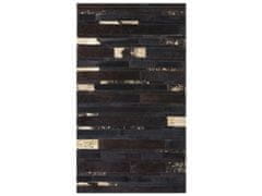 Beliani Hnědozlatý patchwork koberec z hovězí kůže 80x150 cm ARTVIN