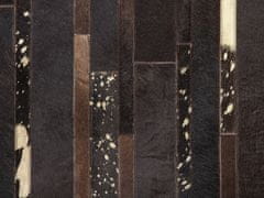 Beliani Hnědozlatý patchwork koberec z hovězí kůže 200x200 cm ARTVIN