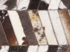 Beliani Koberec z hovězí kůže 160 x 230 cm hnedý s bílou AKYELE