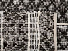 Beliani Kožený koberec 140 x 200 cm černý s béžovým FEHIMLI