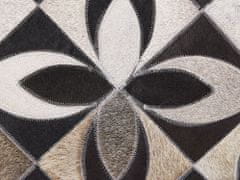 Beliani Kožený patchworkový koberec 140 x 200 cm vícebarevný ISHAN