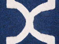 Beliani Modrý bavlněný koberec 80x150 cm SILVAN