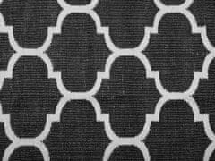 Beliani Oboustranný černo-bílý venkovní koberec 160 x 230 cm ALADANA
