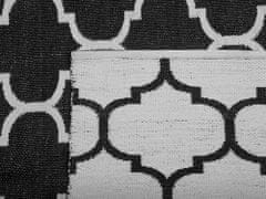 Beliani Oboustranný černo-bílý venkovní koberec 160 x 230 cm ALADANA
