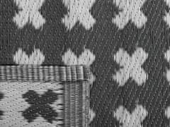 Beliani Venkovní koberec 90 x 180 cm černý ROHTAK