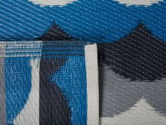 Beliani Venkovní koberec šedo-modrý 90x180 cm BELLARY