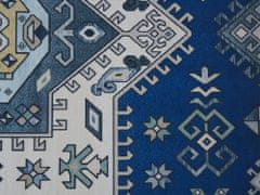 Beliani Koberec 70 x 200 cm modrý/béžový PARVAKADLI