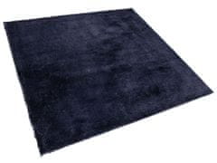 Beliani Koberec shaggy 200 x 200 cm tmavě modrý EVREN