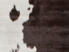 Beliani Koberec z umělé hovězí kůže 130 x 170 cm bílý / hnědý BOGONG