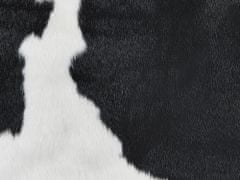 Beliani Koberec z umělé hovězí kůže 130 x 170 cm černý / bílý BOGONG