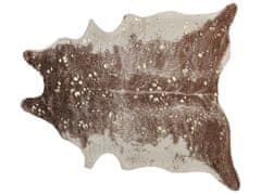 Beliani Koberec z umělé hovězí kůže s potiskem 130 x 170 cm hnědý / zlatý BOGONG
