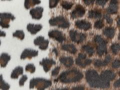 Beliani Koberec z umělé hovězí kůže se skvrnami 150 x 200 cm hnědý / bílý BOGONG