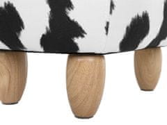 Beliani Čalouněná stolička černo/bílá COW