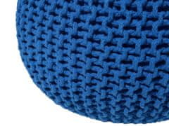 Beliani Kulatý modrý polštář na sezení 50x35 cm CONRAD