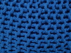 Beliani Kulatý modrý polštář na sezení 50x35 cm CONRAD