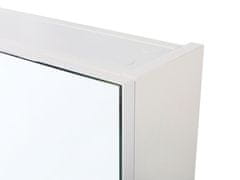 Beliani Koupelnová zrcadlová skříňka 60 x 60 cm bílo stříbrná NAVARRA