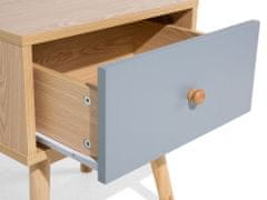 Beliani Dřevěný noční stolek ARVADA
