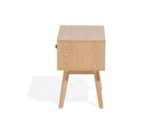 Beliani Dřevěný noční stolek ARVADA