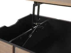 Beliani Konferenční stolek BLACKPOOL světle hnedý/černý