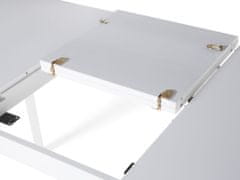 Beliani Rozkládací bílý kuchyňský stůl 150/195 x 90 cm SANFORD