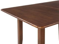 Beliani Rozkládací jídelní stůl 90/120 x 60 cm tmavé dřevo MASELA