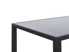 Beliani Skleněný jídelní stůl 120 x 80 cm černý LAVOS