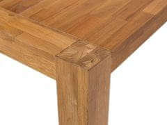 Beliani Světle hnědý dubový jídelní stůl 180 cm NATURA
