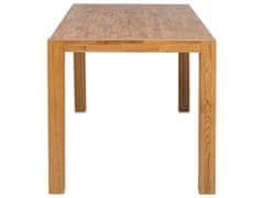 Beliani Světle hnědý dubový jídelní stůl 180 cm NATURA
