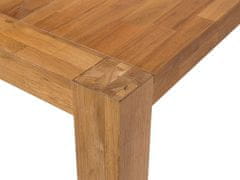 Beliani Světle hnědý dubový jídelní stůl 150 cm NATURA