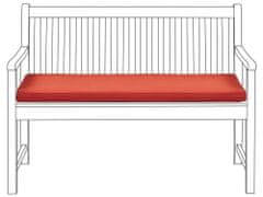 Beliani Polštář na lavičku 112 x 54 cm červený VIVARA