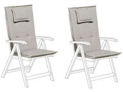 Beliani Sada 2 polštářů na zahradní židli béžová TOSCANA/JAVA