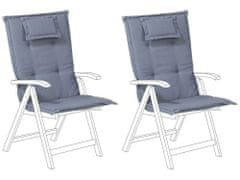 Beliani Sada 2 polštářů na zahradní židli modrá TOSCANA/JAVA