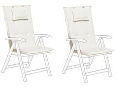 Beliani Sada 2 polštářů pro zahradní židle špinavě bílé TOSCANA/JAVA