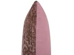 Beliani Sada 2 polštářů 45 x 45 cm růžová VAKAYAR