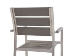 Beliani Sada šesti šedých zahradních židlí VERNIO