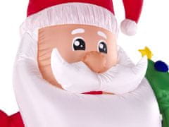 Beliani Vánoční nafukovací Santa Claus s LED osvětlením 225 cm červený IVALO