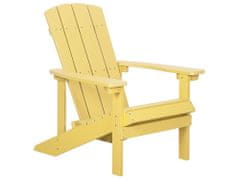 Beliani Zahradní židle v žluté barvě ADIRONDACK